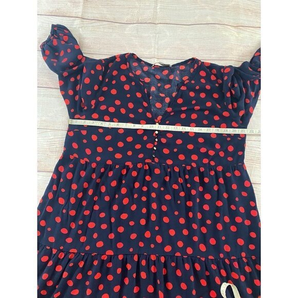 Loft Women's Dotted Tiered Midi Dress - Large - Picture 5 of 13